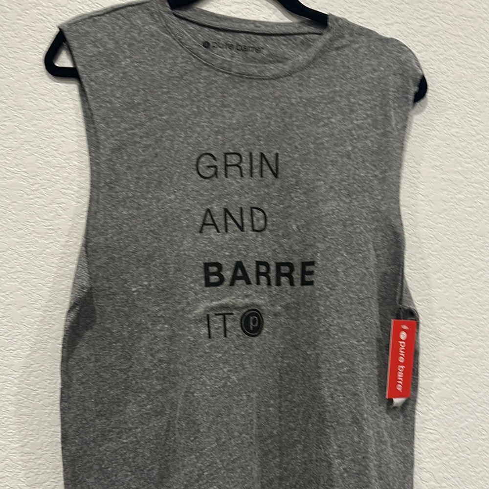 Pure Barre Gray Graphic Tank